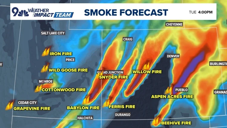 Wildfire conditions worsen over Colorado as heat, wind...